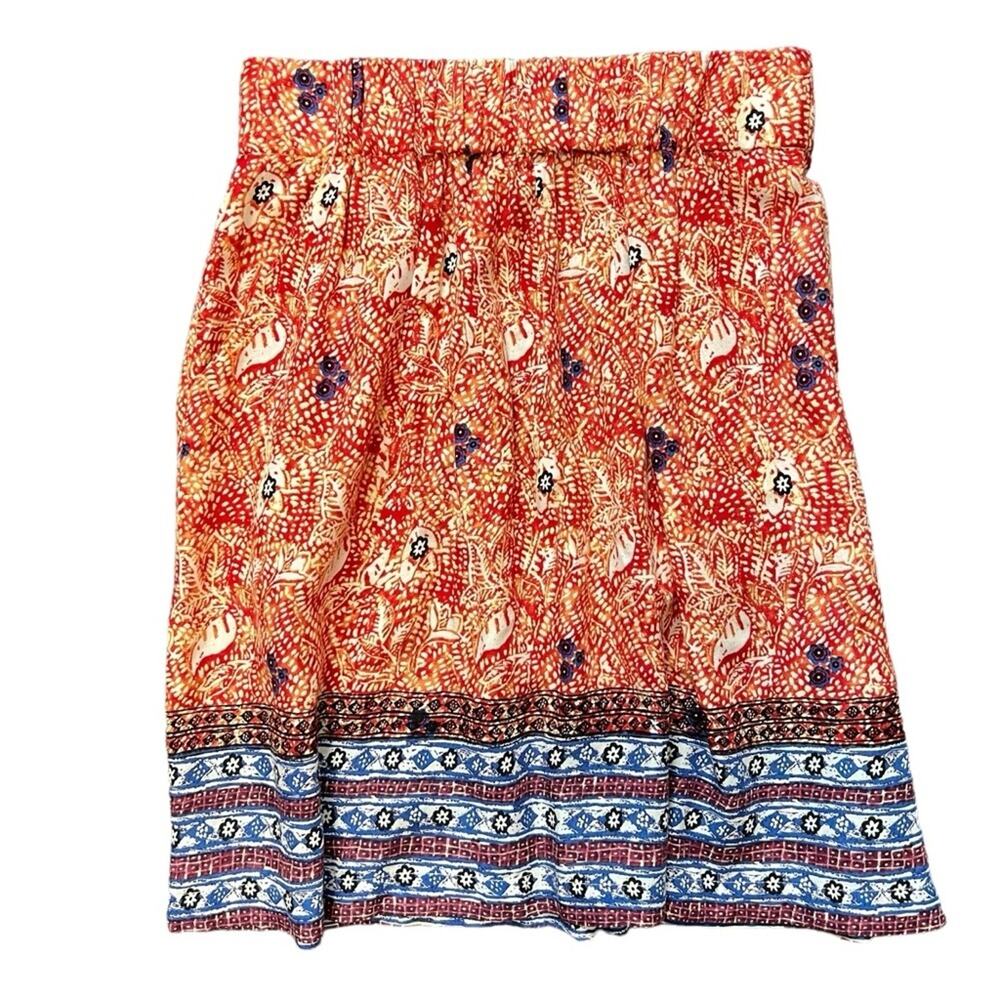 CAbi Abstract Print Batik Mini Skirt Size XS